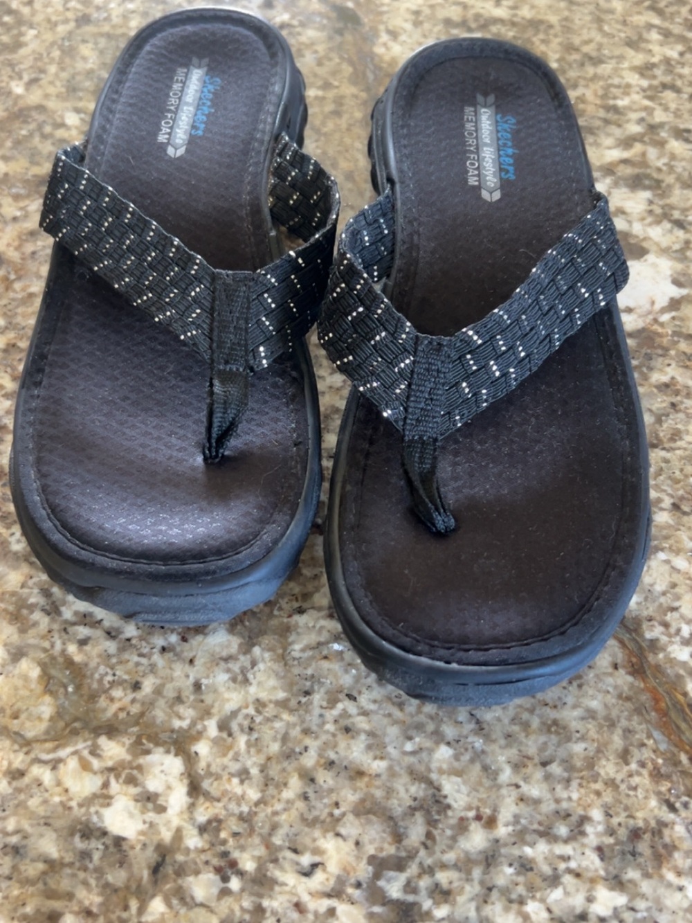 Skechers Women's Memory Foam Flip Flop Sandals